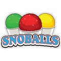 Signmission Snoballs Decal Concession Stand Food Truck Sticker, 8" x 4.5", D-DC-8 Snoballs19 D-DC-8 Snoballs19